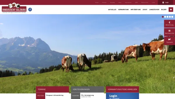 Website Screenshot: Rinderzuchtverband Salzburg - Rinderzuchtverband Salzburg - Rinderzuchtverband Salzburg - Date: 2023-06-26 10:20:11