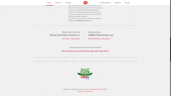 Website Screenshot: rinner graz - Fleischwaren Rinner - Date: 2023-06-26 10:20:10