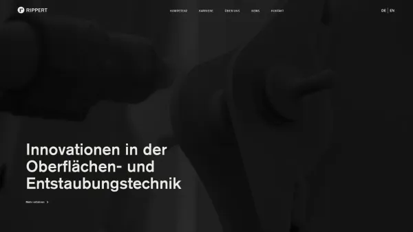 Website Screenshot: Rippert Anlagentechnik GmbH - Innovationen in der Oberflächen- und Entstaubungstechnik – RIPPERT - Date: 2023-06-26 10:20:11