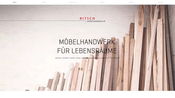 Website Screenshot: Ritsch Möbelhandwerk - Ritsch Möbelhandwerk | Dornbirn | Vorarlberg - Date: 2023-06-26 10:20:11