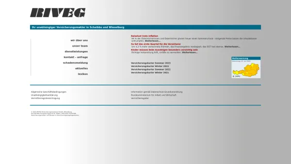 Website Screenshot: RIVEG Versicherungstreuhand GmbH - RIVEG Versicherungstreuhand GmbH - Versicherungsmakler - Versicherungstreuhänder - Date: 2023-06-26 10:20:11