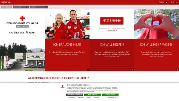 Website Screenshot: Rotes Kreuz Wildon - Home – Rotes Kreuz - Date: 2023-06-26 10:20:11