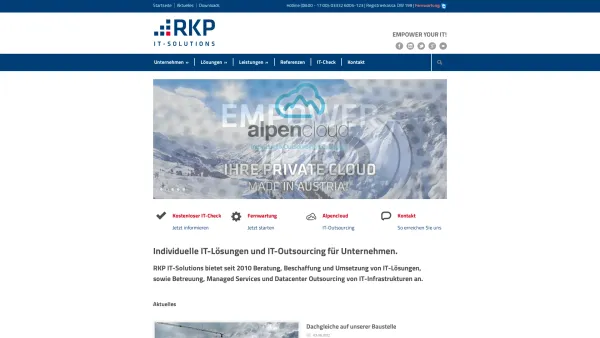 Website Screenshot: RKP IT-Solutions - » Startseite | Hartberg Gleisdorf Weiz - Date: 2023-06-26 10:20:11