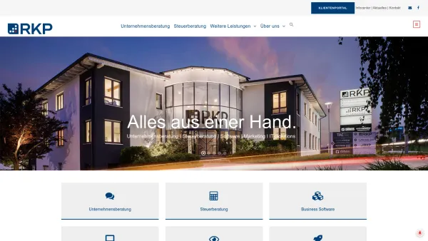 Website Screenshot: RKP Business Consultants GmbH - Home | RKP Unternehmens- und Steuerberatung - Date: 2023-06-26 10:20:11