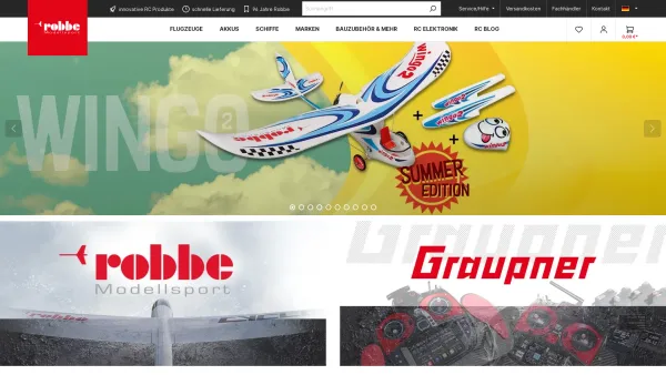 Website Screenshot: robbe Modellsport Ges.m.b.H. - Robbe Modellsport - Offizielle Markenwebsite und Shop - Date: 2023-06-26 10:20:14