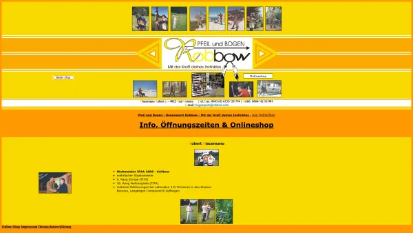 Website Screenshot: Pfeil und Bogen Robbow - Robbow Bogensport Online Shop - Date: 2023-06-26 10:20:14