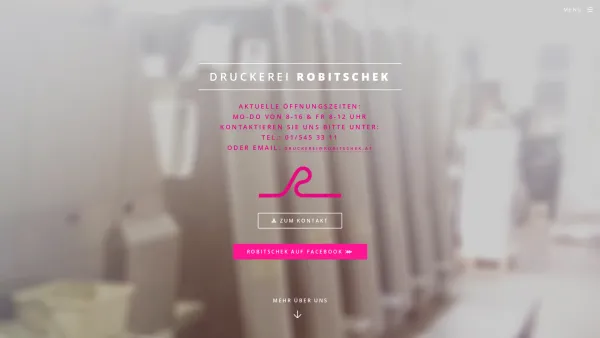 Website Screenshot: der Druckerei Robitschek - Druckerei Robitschek - Ihr Citydrucker in 1050 Wien, Schlossgasse 10-12 - Date: 2023-06-26 10:20:14