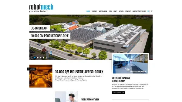 Website Screenshot: Robotmech rapid prototyping Website - Home - Date: 2023-06-26 10:20:14