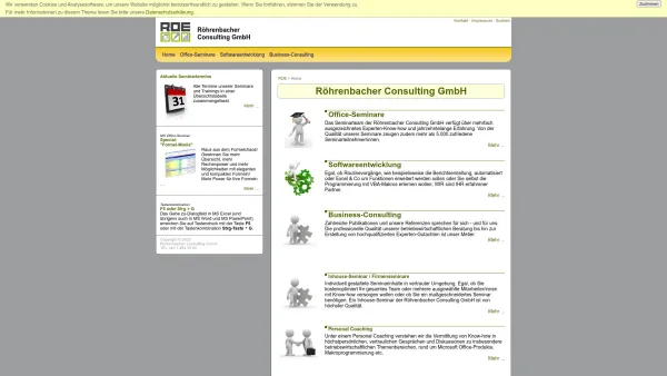 Website Screenshot: Kanzlei Dr. Röhrenbacher - Röhrenbacher Consulting GmbH - Date: 2023-06-26 10:20:14
