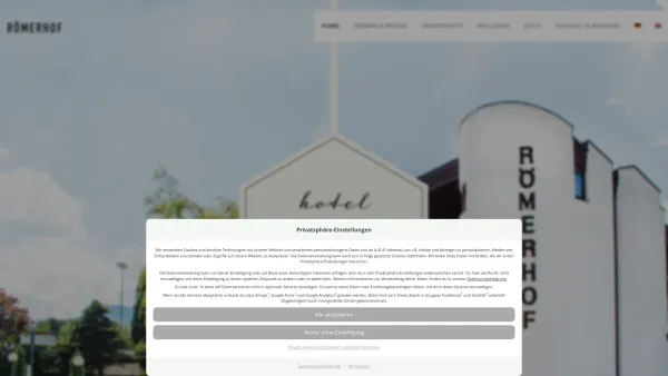 Website Screenshot: Hotel Römerhof - Hotel Römerhof - Zimmer & Appartement - Innsbruck Igls - Date: 2023-06-15 16:02:34