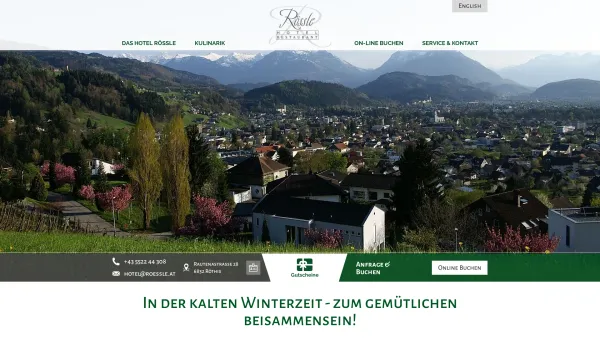 Website Screenshot: Hotel-Restaurant Rössle Martin Koch GmbH - Hotel und Restaurant Rössle - Ihr genussvoller Ausflug ins Ländle - Date: 2023-06-26 10:20:15