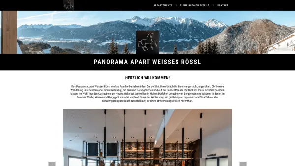 Website Screenshot: Gasthaus Gasthof WEISSES ROESSL - Panorama Apart Weisses Roessl – Reith bei Seefeld, Tirol - Date: 2023-06-15 16:02:34