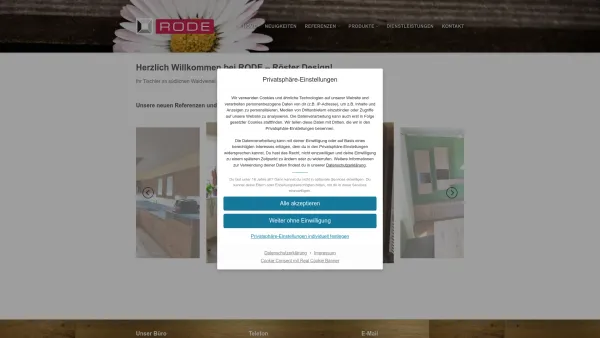 Website Screenshot: RODE Röster Johann RösterDesign - RODE — Röster Design – Raumplanung, Möbelfachhandel, Beratung, Montage & Service - Date: 2023-06-26 10:20:17