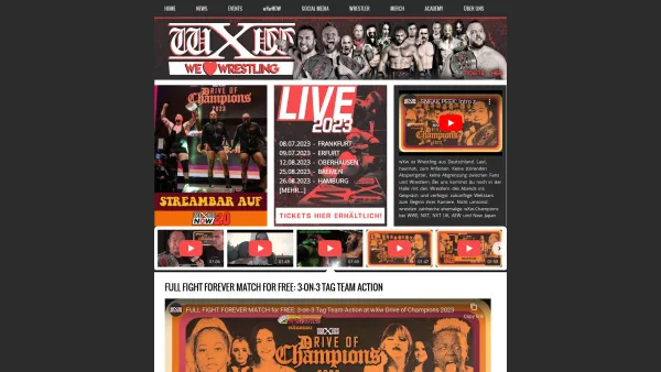 Website Screenshot: Rings of Europe Pro Wrestling - News - wXw - We love Wrestling - Date: 2023-06-26 10:20:17