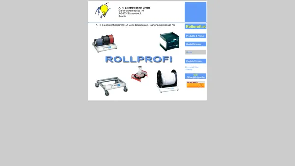 Website Screenshot: A.H. Elektrotechnik GmbH - Rollprofi - Date: 2023-06-26 10:20:18
