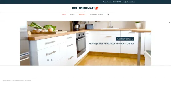 Website Screenshot: "Rollwerkstatt" - Tischlermeister Peter Paul Leibetseder - Rollwerkstatt - Date: 2023-06-14 10:44:51