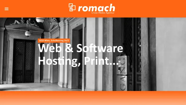 Website Screenshot: romach Cross Media Agentur - romach – Cross Media Agentur – 1010 Wien, Schottenring 16/2 - Date: 2023-06-15 16:02:34