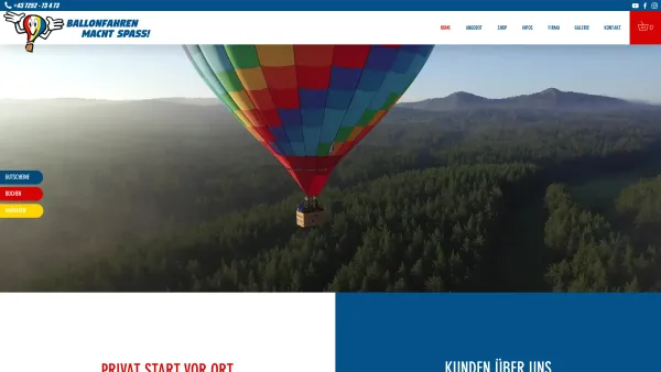 Website Screenshot: Romantic Ballooning - Michaela Freyer - Ballonfahren macht Spaß! Ballonfahrten, Alpensafaris, Alpenüberquerung - Date: 2023-06-26 10:20:18