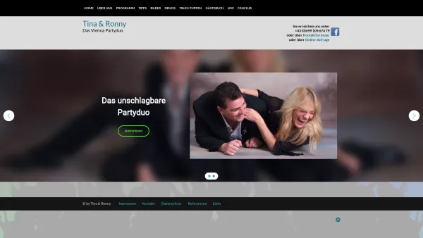 Website Screenshot: Livemusik Ronny Barthen - Start - Tina & Ronny das Partyduo - Date: 2023-06-26 10:20:20
