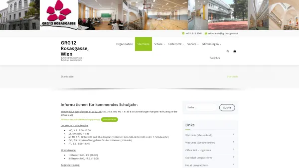 Website Screenshot: GRG XII Rosasgasse - GRG12 Rosasgasse, Wien – Bundesgymnasium und Bundesrealgymnasium - Date: 2023-06-26 10:20:20