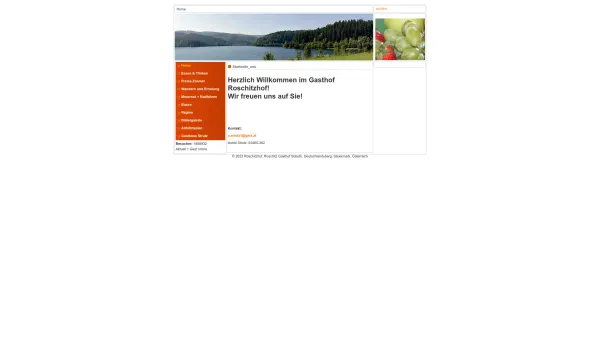 Website Screenshot: Gasthof Roschitz, Roschitzhof Restaurant, für Gäste, die gerne genießen - Roschitzhof, Roschitz Gasthof Soboth, Deutschlandsberg, Steiermark, Österreich - Home - Date: 2023-06-26 10:20:20