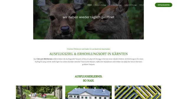 Website Screenshot: Figurencabinett Madamme Schloss Rosegg - Tierpark, Schloss & Labyrinth Rosegg - Ausflugsziel Nähe Wörthersee in Kärnten - Date: 2023-06-26 10:20:20