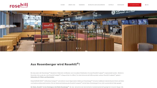 Website Screenshot: Rosenberger - Aus Rosenberger wird Rosehill – Rosehill® Foodpark - Date: 2023-06-26 10:20:20