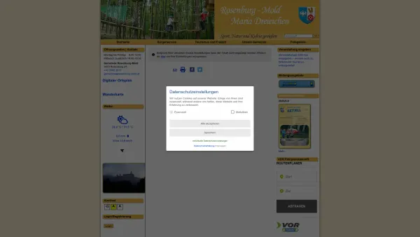 Website Screenshot: Gemeindeamt Gemeinde Rosenburg-Mold Waldviertel - Gemeinde Rosenburg-Mold - Startseite - Date: 2023-06-26 10:20:20
