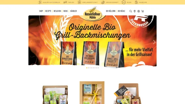 Website Screenshot: Rosenfellner Mühle - Rosenfellner Mühle & Naturkost GmbH - Date: 2023-06-26 10:20:20