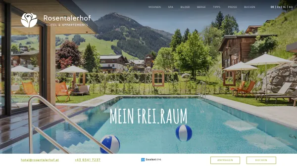 Website Screenshot: Rosentalerhof Hotel und Appartements - Rosentalerhof Hotel & Appartements in Saalbach Hinterglemm - Date: 2023-06-26 10:20:20