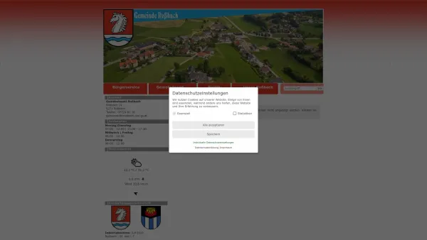 Website Screenshot: Gemeindeamt Gemeinde Rossbach - Roßbach - GEM2GO WEB - Startseite - Date: 2023-06-26 10:20:20