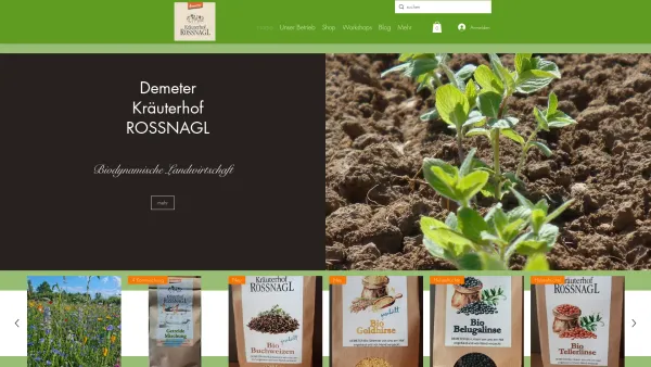 Website Screenshot: Destillerie Rossnagl - Demeter Kräuterhof Rossnagl | Großburgstall 34 | www.rossnagl.at | Österreich - Date: 2023-06-15 16:02:34