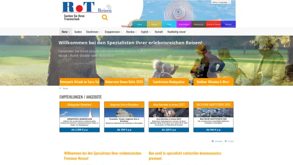 Website Screenshot: RoT Reisen / Mihail Bobocel KG - Romania Touristik / Rot-Reisen - Date: 2023-06-26 10:20:21