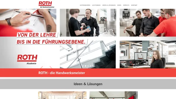 Website Screenshot: LUST AUF NEUES WOHNEN? www.roth-online.at - ROTH: Die Handwerksmeister - Date: 2023-06-26 10:20:21