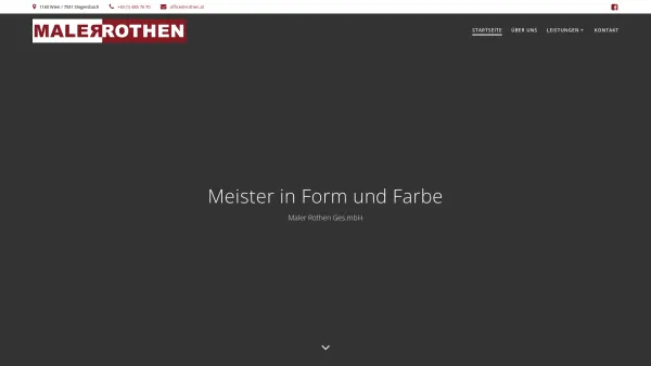 Website Screenshot: Maler Rothen Meister Form und Farbe - Maler Rothen Ges.mbH - Date: 2023-06-14 10:44:51