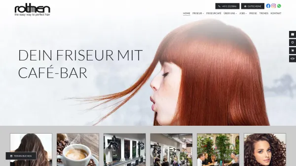 Website Screenshot: Haarstudio Rothen! - I.N. Rothen - Friseur mit Kaffee- und Cocktailbar in Wien - Date: 2023-06-14 10:44:51