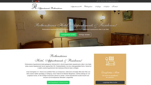 Website Screenshot: Bernd Apartment Hotel Vienna ROTHENSTEINER Appartement Hotel Wien - Home - Date: 2023-06-26 10:20:23