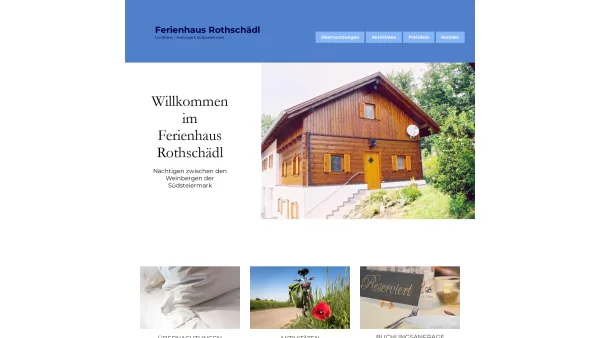Website Screenshot: Rothschädl Ferienhaus Rothschaedl - index - Date: 2023-06-26 10:20:23