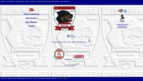 Website Screenshot: Österreichischer Rottweiler Sporthundestaffel-ÖRV Austria Österreichische Rottweiler Sporthundestaffel ÖRV Langenzersdorf - Austria - Österreichische Rottweiler Sporthundestaffel - ÖRV Langenzersdorf - Date: 2023-06-26 10:20:23