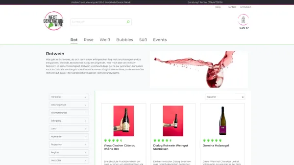 Website Screenshot: rotweingut lang - Rotwein online bestellen | Next Generation Wine - Date: 2023-06-14 10:44:54