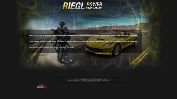 Website Screenshot: RIEGL POWER PRODUCTION - power_production - Date: 2023-06-26 10:20:23