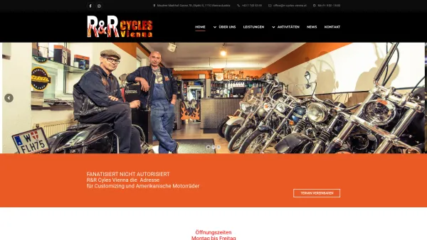 Website Screenshot: R & R Cycles Vienna Die Spezialisten für Harley Davidson und Custom Bikes in Wien - Home - rr-cycles-vienna - Date: 2023-06-14 10:44:54