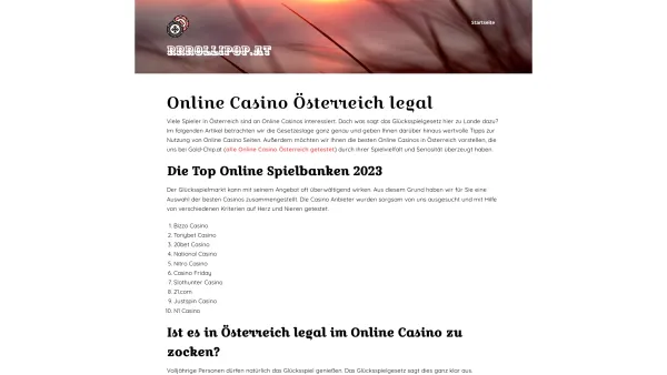 Website Screenshot: RRRollipop schauen Eggenburg - Die besten legalen Online Casinos in Österreich 2023 - Date: 2023-06-26 10:20:23