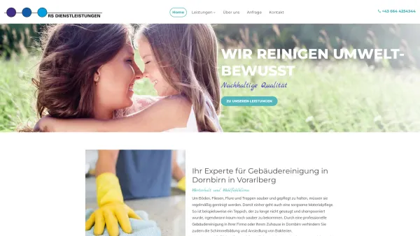 Website Screenshot: RS Dienstleistungen - Gebäudereinigung in Dornbirn in Vorarlberg - Date: 2023-06-26 10:20:23