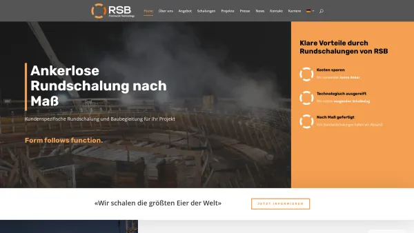 Website Screenshot: RSB Formwork Technology GmbH - Rundschalung ohne Ankerstellen - Date: 2023-06-26 10:20:23