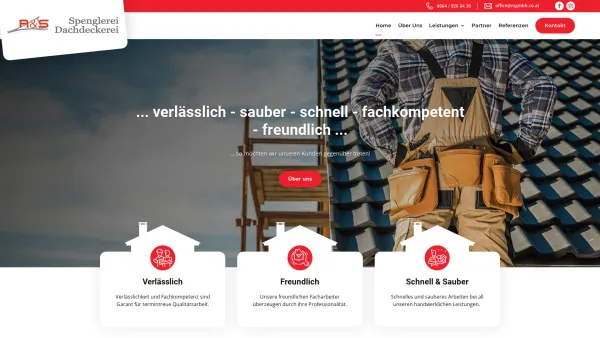 Website Screenshot: R & S GmbH Spenglerei-Dachdeckerei-Flachdächer Dachsanierung jeder Art, Hallenverkleidungen, Fassadenbau - Startseite - R&S GmbH - Date: 2023-06-14 16:38:48