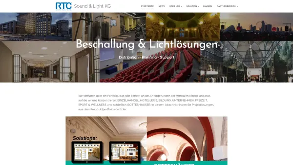 Website Screenshot: RTC Fürstler Sound Light KEG - RTC Sound Light& KG - Date: 2023-06-14 10:44:54