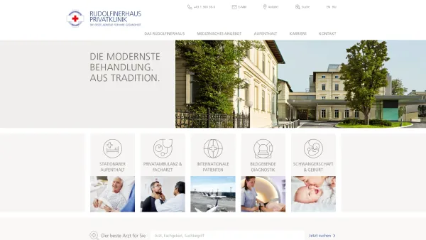 Website Screenshot: Rudolfinerhaus die erste Adresse für Ihre Gesundheit - Rudolfinerhaus - Die erste Adresse für Ihre Gesundheit - Date: 2023-06-26 10:20:24