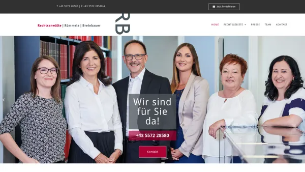 Website Screenshot: Rechtsanwaltskanzlei Ruemmele & Breinbauer - Rümmele & Breinbauer | Rechtsanwälte in Dornbirn - Date: 2023-06-26 10:26:39
