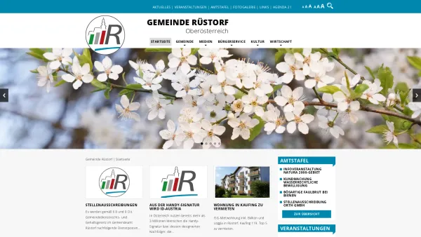Website Screenshot: Gemeindeamt GEMEINDE RÜSTORF OÖ - Date: 2023-06-26 10:20:26